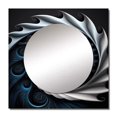 thumbnail image 2 of Designart "Blue and White Liquid Stained Glass II" Modern Square Mirror For Wall Decor - Large Blue Square Mirror Printed Wall Decor - Modern Square Living Room Mirror, 2 of 5