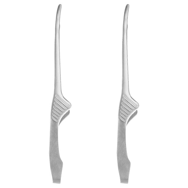 2Pcs Food Clips Kitchen Serving Tongs Outdoor Barbecue Tongs Bread Tongs