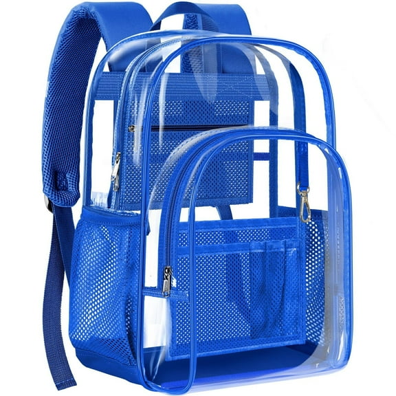 Clear Backpack Heavy Duty Transparent Backpack with Reinforced Bottom See Thr...