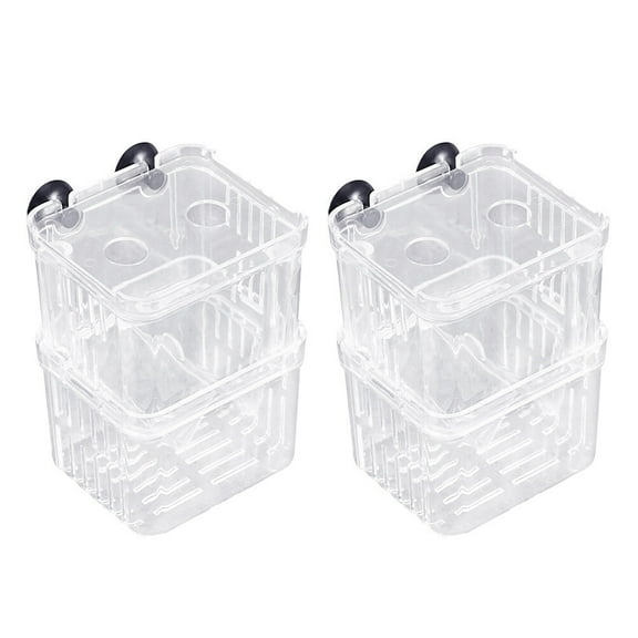 2pcs Acrylic Breeding Tanks Transparent Aquarium Box for Fish Tank