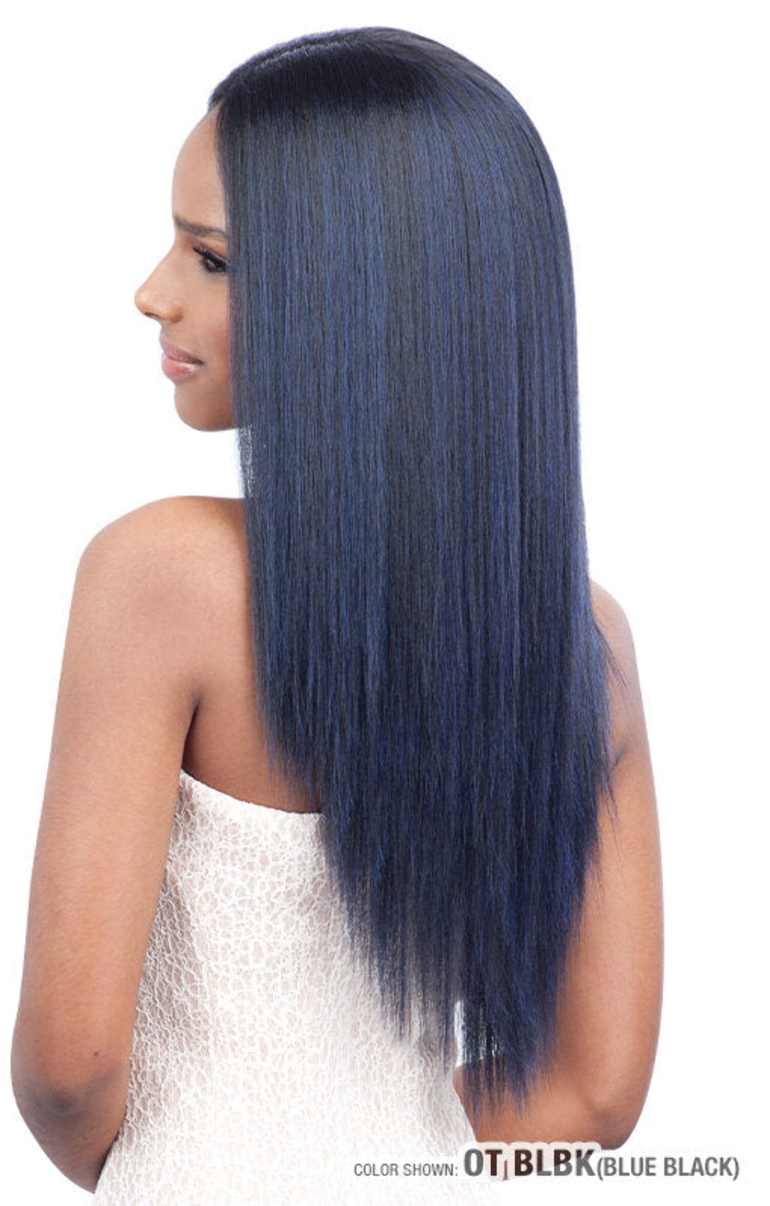 FreeTress Equal Synthetic Hair Wig 'HAILEY' – Farbe 1B (Off Black), Verstellbar, Synthetische Damenperücke