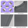 thumbnail image 4 of Coolnut Men's T Shirt Odor Protection Short, Cute Cartoon Cats And Paws Isolated Mens Short Sleeve Tees, Grey Crew-Neck Casual Tee Shirts, M, 4 of 6