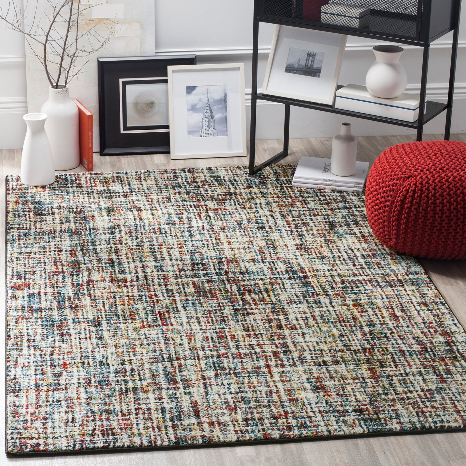 SAFAVIEH Porcello Laxine Striped Area Rug, Multi, 4' x 6'