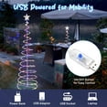 thumbnail image 4 of Yescom Kit de Lumière Spirale de Noël LED 3/4/6 Pieds USB Intérieur Extérieur Décoration de Fête de Jardin Multicolore, 4 of 8