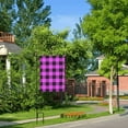 thumbnail image 6 of Easygdp Purple Black Buffalo Plaid Garden Flag Yard Flag Welcome Flag, Double-Sided, Weather Resistant for Outdoor Decor - 28"x40", 6 of 9