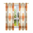 thumbnail image 7 of Yayeee Window Curtains Light Filtering 63"x42" Grommet Panel Pair Home Living Room Decor, Beige Geometric Pattern, 7 of 7