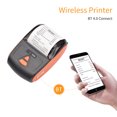 thumbnail image 2 of Mistaha Portable Bluetooth Receipt Printer PT-220 58MM 2 Inch POS Ticket Machine with Lithium Battery, Orange, Compatible with Android/iOS/Windows - Includes 57*30mm Thermal Paper Roll, 2 of 6
