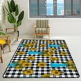 thumbnail image 2 of Crawling Indoor Carpet Play Mat Sunflowers Buffalo Check Plaid for Living Room Bedroom Educational Nursery Floor Mat Area Rugs 60x39inch, 2 of 6