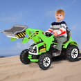 thumbnail image 3 of Costway Kids Ride On Excavator Truck 12V Battery Powered Front Loader Digger Green, 3 of 10