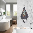thumbnail image 2 of Yayeee 100% Cotton Hand Towels for Bathroom 16" x 28" Soft Absorbent Kitchen Towel, Black Astronaut Record, 2 of 7