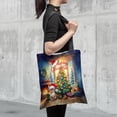 thumbnail image 4 of Merry Christmas Devon Rex Santa Hat Xmas Tree Winter Holiday All Over Print 3D Canvas Tote Bag Cat Lover Kitten Owner Gifts Reusable Handbag - 01013, 4 of 5