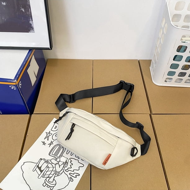 Riñonera Cruzada para Correr Lmh240911251 | Cinturones Elásticos Ajustables | Tejido Ligero y Transpirable | 2 Bolsillos con Cremallera para Teléfono, Dinero En Efectivo y Llaves | Bolsa Unisex para
