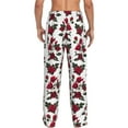 thumbnail image 3 of Goofa Rose Flowers Printed Soft Pajama Pants for Men, Wide Leg Comfy Casual Lounge Yoga Pants-Large, 3 of 9