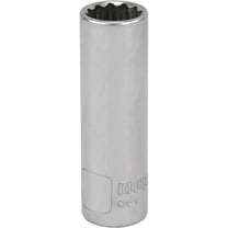 Klutch Deep Socket, Metric, 14mm, 3/8in.-Drive, 12-Pt.