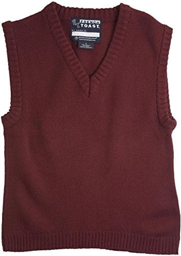 Burgundy French Toast School Uniform Boys V-Neck Sweater Vest 7