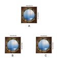 thumbnail image 3 of Matsuzay Cortina de 2 uds con patrón de paisaje, decoraciones impermeables para ventanas, cortina para colgar en la pared, lavable a máquina para sala Sombras de ventana S Matsuzay HA010888-01, 3 of 6