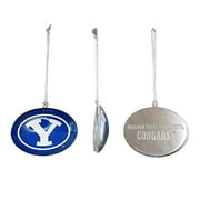 Fan Frenzy Gifts BYU Cougars Logo Glass Ornament