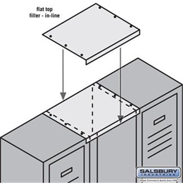 Salsbury 77842TN 15 x 12 in. Flat Top Filler In-Line for Metal Locker, Tan