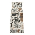thumbnail image 3 of Coffee themed Spring Summer Dresses for Women Fashion T-shirt Dress Casual Sleeveless Loose Sundress with Pockets, 3 of 5