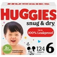 thumbnail image 3 of Huggies Snug & Dry Baby Diapers, Size 6 (35+ lbs), 124 Ct (Select for More), 3 of 15