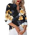 thumbnail image 2 of NuoCaiYun Women Lapel Collar Shirts, Women'S Casual Fashion Hawaiian Print Single-Breasted Long-Sleeve Shirt, 2 of 6