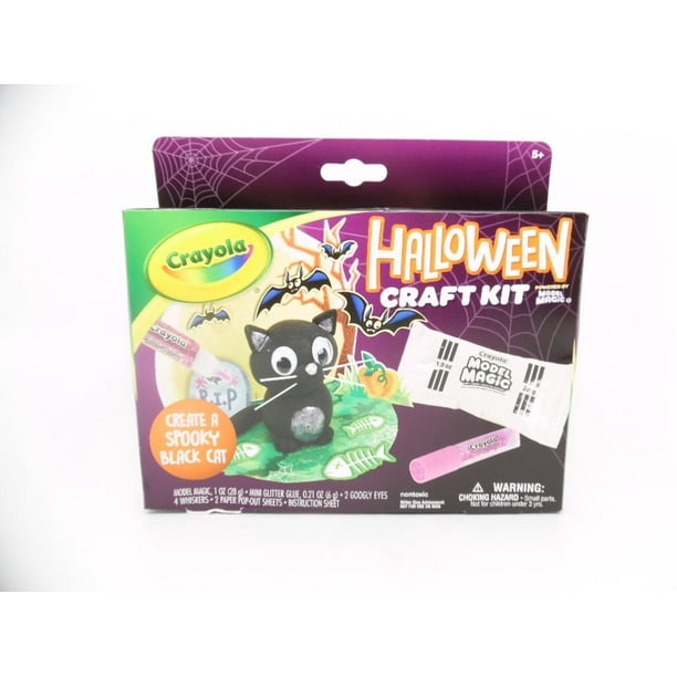 Crayola Halloween Spooky Black Cat Craft Kit, Model Magic, DIY Crafts