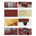 thumbnail image 5 of Pon Living 97.2" W Red Faux Leather Sectional Couch, L Shape Sectional Sofa with Ottoman, 5 of 7