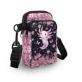 thumbnail image 3 of HELLHERO Women Crossbody Bag for Adult Outdoor Holiday Travel Axolotl Cherry Blossoms Cross Body Purse Double Layer, 3 of 7