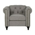 thumbnail image 3 of 3 Piece Living Room Set with Tufted 59" Loveseat and 2 Armchairs in Gray, 3 of 6