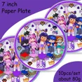 thumbnail image 3 of Suministros de fiesta de Disney Aphmau, juego de vajilla, vasos, platos, servilletas, decoración de fiesta de cumpleaños para niños y niñas, Baby Shower, 3 of 5