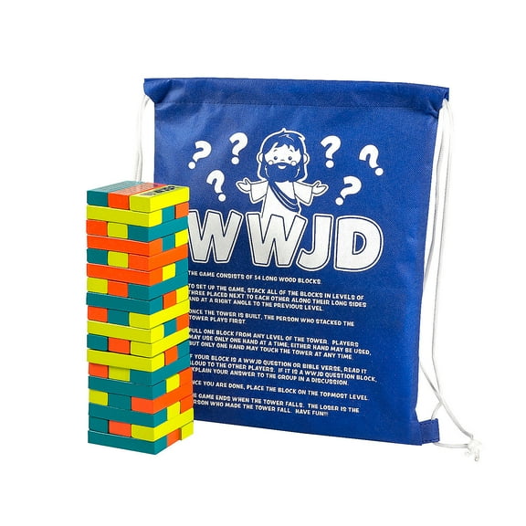 WWJD Situation Tower Block Game 55 Pieces