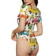 thumbnail image 2 of Balery Transports with Animals Body de cuello redondo de manga corta para mujer Tops de manga corta Tops básicos-Medium, 2 of 7