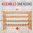 thumbnail image 2 of SereneLife 36 Bottle Stackable Wine Rack,  4-Tier Large Floor Freestanding Modular Bottle Storage, 2 of 6