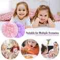 thumbnail image 5 of Paquete de 2 gorros de dormir de satén para niños, gorros de dormir de satén suave, gorros de dormir ajustables, gorros para el pelo para niños, rosa y morado, 5 of 5