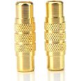 thumbnail image 3 of Professional Metal RCA Female to Female Coupler Adapter Gold Plated RCA A/V Joiner Gender Changer Video Audio Coupler Converter (2 Pack), 3 of 5
