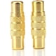 thumbnail image 3 of Adaptador de acoplador RCA hembra a hembra de metal profesional, conector RCA A/V chapado en oro, cambiador de género, convertidor de acoplador de audio y vídeo (paquete de 2), 3 of 5