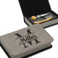 thumbnail image 3 of The Wedding Party Store Custom Personalized 2 Piece Wine Tool Opener Accessories Gift Box Set - Engraved Wine Lover Gift for Anniversary, Weddings (Gray), 3 of 4