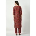 thumbnail image 2 of S MAJIDA Kurta Set for Women Ethnic Motifs Polyster Blend Kurta Pant Dupatta with 3/4 Sleeve, 2 of 5
