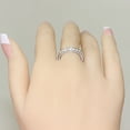 thumbnail image 5 of tasrioml Wedding Ring Full Rhinestone Fashion Finger Band Exquisite Inlaid Women Accessory Jewelry for Party, 5 of 5