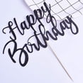 thumbnail image 3 of Decoración para Pastel YUINYO Handmade Glitter Feliz Cumpleaños Negro, 3 of 7