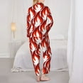 thumbnail image 6 of Wukai Fire Symbols Print Women's Pajama Set - Soft Long Sleeve Sleepwear for Comfort and Style-Large, 6 of 9