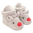 thumbnail image 4 of Zecgelong Christmas Baby Cotton Boots Warm Cotton Shoes Soft Comfortable Toddler Warming Home Shoes Baby Winter Bootsâ 4, 4 of 5