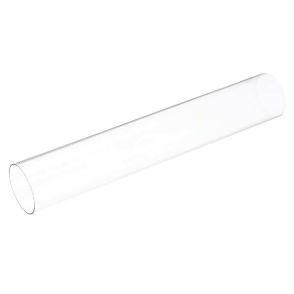 Tubo de plástico de policarbonato transparente Uxcell 2 pulgadas (50mm) x 2 1/16 pulgadas (52mm) x 1Ft (305mm) de longitud