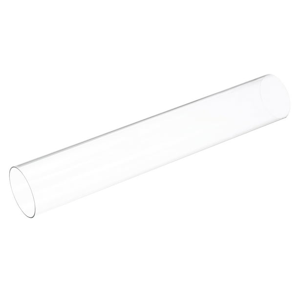 Tubo de plástico de policarbonato transparente Uxcell 2 pulgadas (50mm) x 2 1/16 pulgadas (52mm) x 1Ft (305mm) de longitud