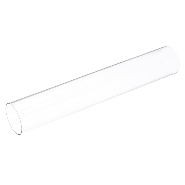 Tubo de plástico de policarbonato transparente Uxcell 2 pulgadas (50mm) x 2 1/16 pulgadas (52mm) x 1Ft (305mm) de longitud