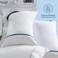 thumbnail image 4 of Cozy Comfort Standard Pillows Set of 4 - Bed Pillows for Sleeping with Decoration Strip, Premium Supportive with Breathable Cover for Side, Back, Stomach Sleeper, 4 of 9