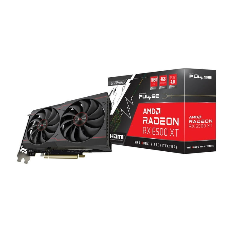 SAPPHIRE PULSE Radeon RX 6500 XT 4GB GDDR6 PCI Express 4.0 ATX Video Card  11314-01-20G