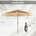 thumbnail image 4 of Aoodor 10FT Thatch Patio Umbrella, Tiki Style Outdoor Umbrella with Crank Lift for Poolside, Backyard, Beach - Natural Straw Look (No Base), 4 of 8
