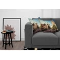 thumbnail image 3 of Ambesonne Urban Throw Pillow Cover 2 Pack, Beverly Hills Street View, 18", Pale Blue Peach Green, 3 of 7