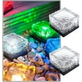 thumbnail image 6 of LINLIN 2-Pack  Solar Ice Lights, Glass Ice Lights Solar Brick LED Frosted Glass Path Lights Waterproof for Garden Courtyard Pathway Outdoor Decoration, 6 of 9